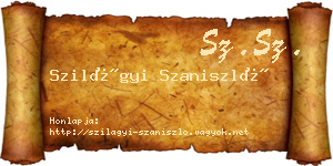 Szilágyi Szaniszló névjegykártya
