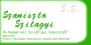 szaniszlo szilagyi business card